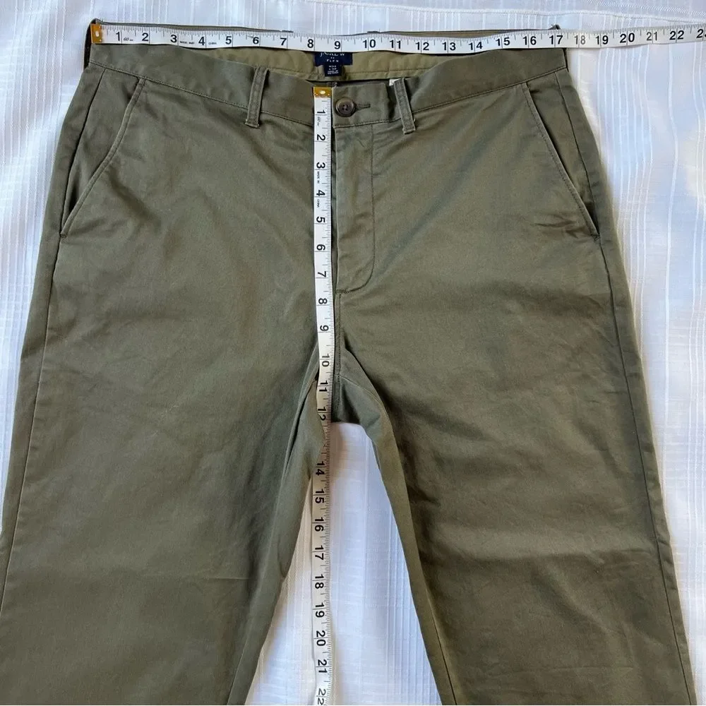 J. Crew Straight-fit Flex Chino Tarnished Metal Men's Pants Size 34Wx32L